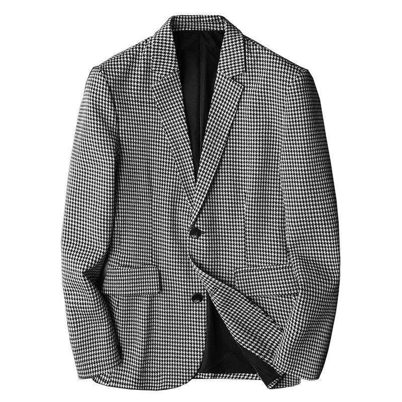 Muški kostim Slim fit s Flat Bar Collar ovratnikom, jednoredno kopčanje, poliester, tretman bez glačanja