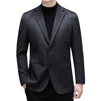 Muški sako od vune i kašmira, slim fit, jednostruki, s dva gumba, tkanina od vune 92,8% / kašmir 7,2%, podstava od poliestera