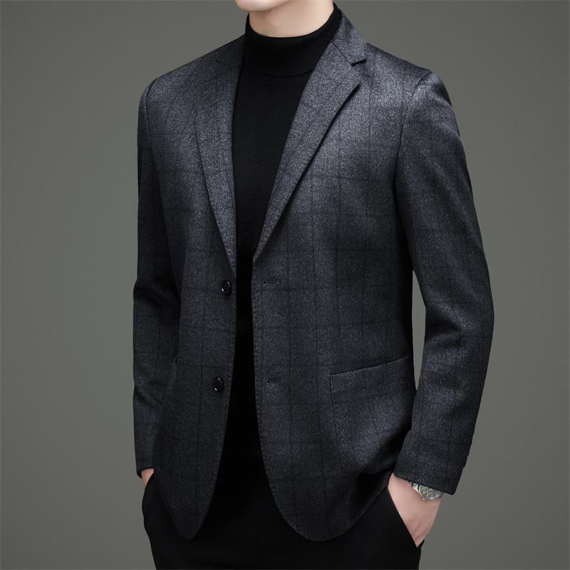 Muški sako od vune i kašmira, slim fit, jednostruki, s dva gumba, tkanina od vune 92,8% / kašmir 7,2%, podstava od poliestera