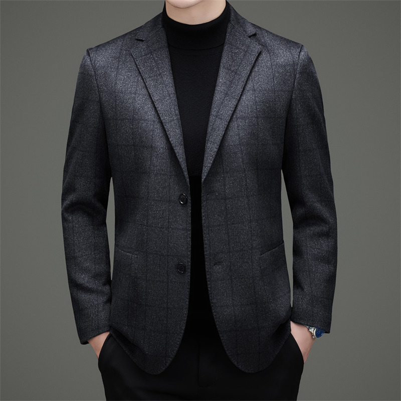 Muški sako od vune i kašmira, slim fit, jednostruki, s dva gumba, tkanina od vune 92,8% / kašmir 7,2%, podstava od poliestera