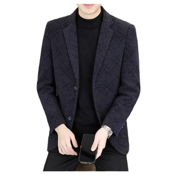 Muško poslovno sako slim-fit od poliestera, otporno na vjetar, perivo u perilici, bez glačanja, zimska upotreba
