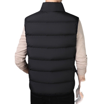 Muški fleece prsluk - stojeći ovratnik, zatvarač, debeli materijal, jednobojan, bočni džepovi, ravni donji rub