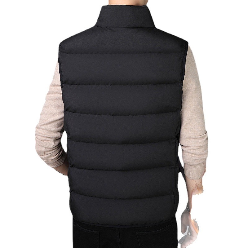 Muški fleece prsluk - stojeći ovratnik, zatvarač, debeli materijal, jednobojan, bočni džepovi, ravni donji rub