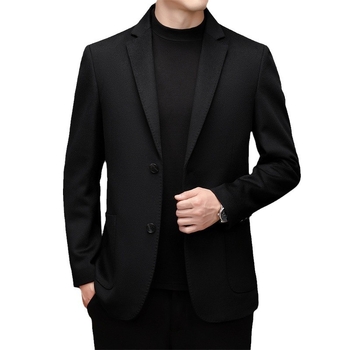 Muško vuneno sako, slim fit, ovratnik od sakoa, dva gumba, podstava od vune