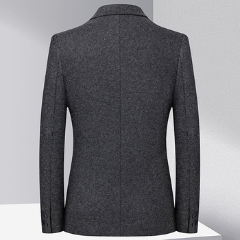 Muški Slim-Fit sako od korduroja s lanenim sastavom, Notch ovratnik, dvije gumba, dugi rukavi, zaobljeni rub, višestruki džepovi