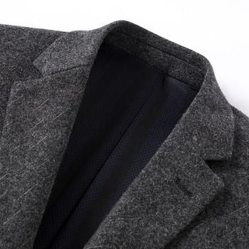 Muški Slim-Fit sako od korduroja s lanenim sastavom, Notch ovratnik, dvije gumba, dugi rukavi, zaobljeni rub, višestruki džepovi