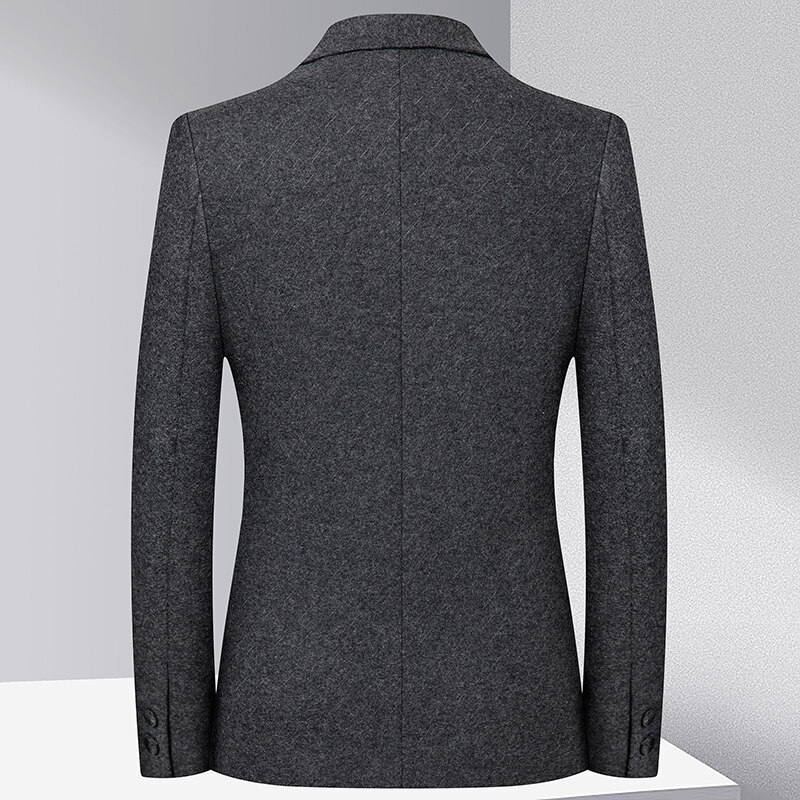 Muški Slim-Fit sako od korduroja s lanenim sastavom, Notch ovratnik, dvije gumba, dugi rukavi, zaobljeni rub, višestruki džepovi