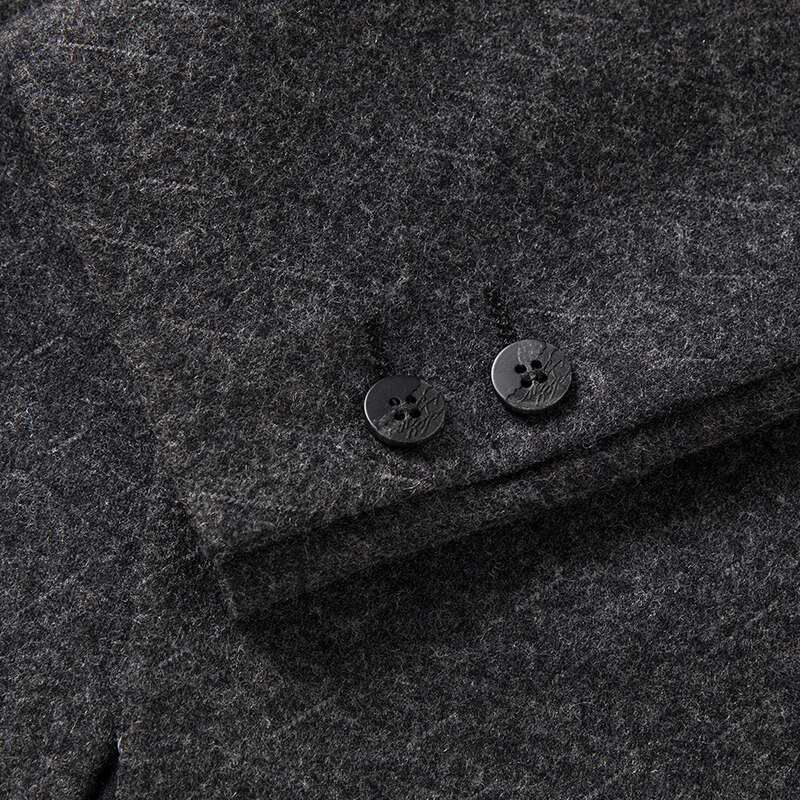 Muški Slim-Fit sako od korduroja s lanenim sastavom, Notch ovratnik, dvije gumba, dugi rukavi, zaobljeni rub, višestruki džepovi