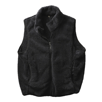 Fleece vesta s kašmirom, stojeći ovratnik, zatvarač, uski kroj, pamuk podstava