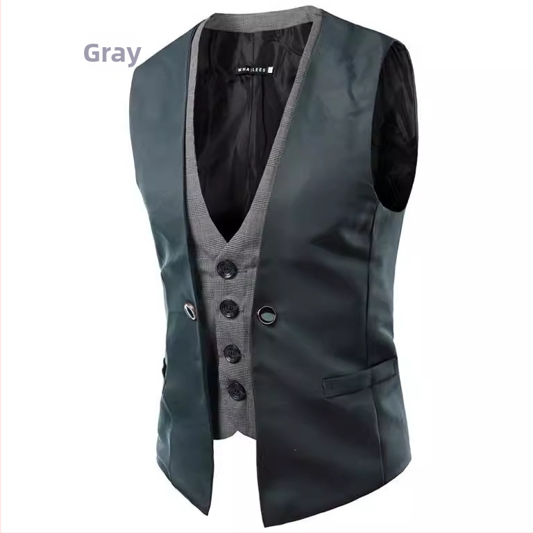 Pánske vesty na jar a jeseň, Slim fit, jednoradové zapínanie, V výstrih, bavlno-polyesterová zmes, podšívka polyester, voľný štýl