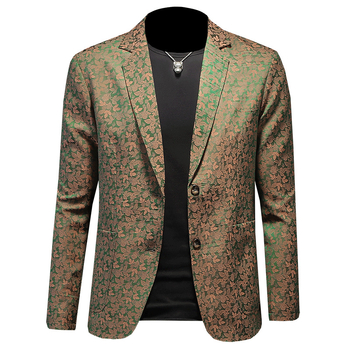 Muško sako u užem kroju s haundstooth uzorkom, pamukasto–mješavina tkanine, rever lapel, prednja kopčanje sa tri gumba, slim fit