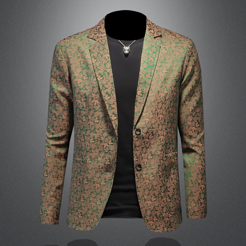 Muško sako u užem kroju s haundstooth uzorkom, pamukasto–mješavina tkanine, rever lapel, prednja kopčanje sa tri gumba, slim fit