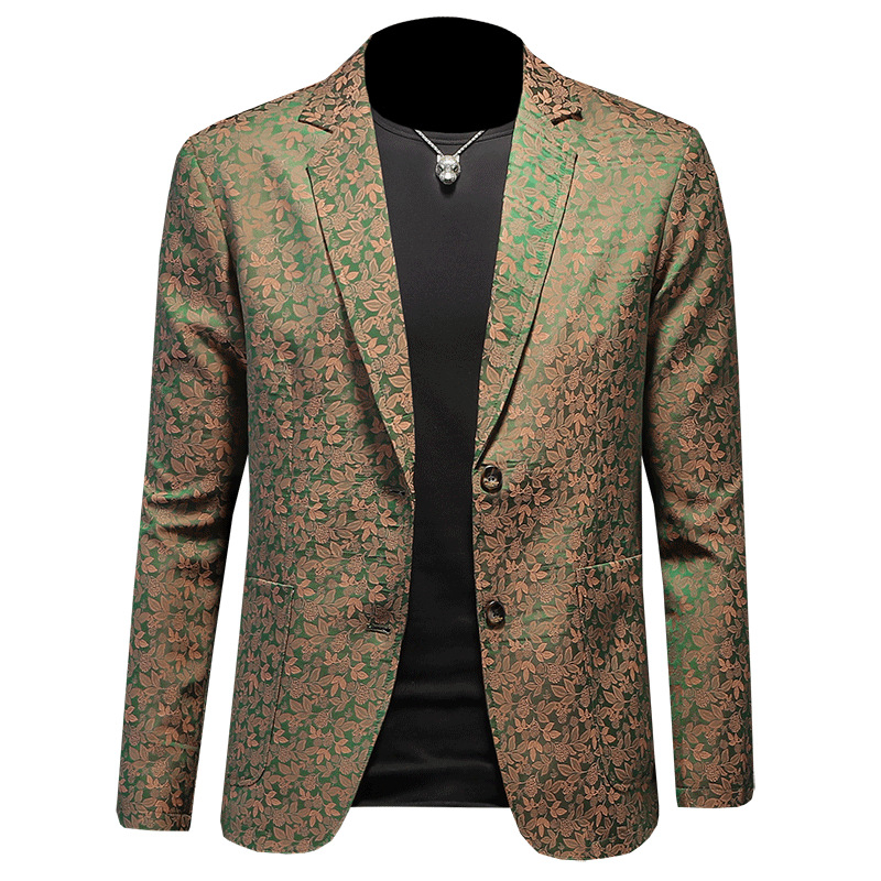 Muško sako u užem kroju s haundstooth uzorkom, pamukasto–mješavina tkanine, rever lapel, prednja kopčanje sa tri gumba, slim fit