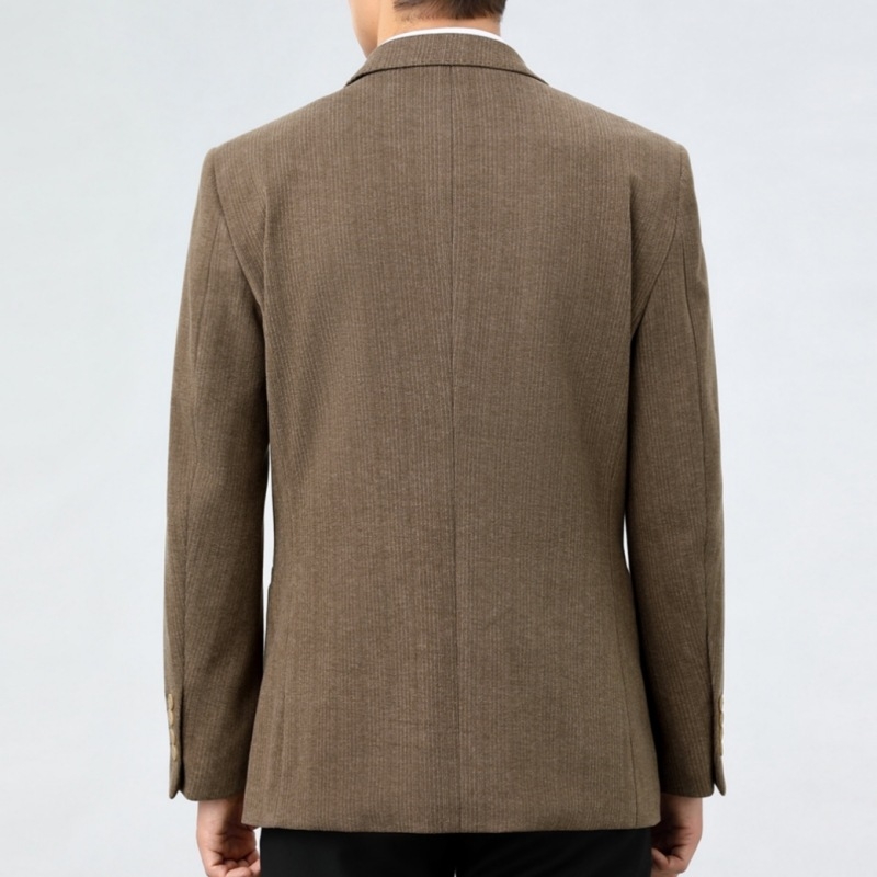 Muško vuneno sako za poslovni stil, ravni kroj, ovratnik sakoa, prednje zatvaranje s dva gumba u jednom redu, podstava od poliestera, 85% vuna