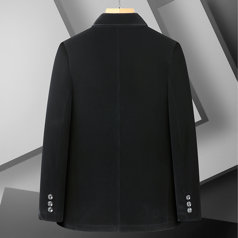 Muško sako od corduroya, jedinstveni uzorak, glavni materijal najlon, podstava poliester, ovratnik sakó, bez glačanja, strojno pranje