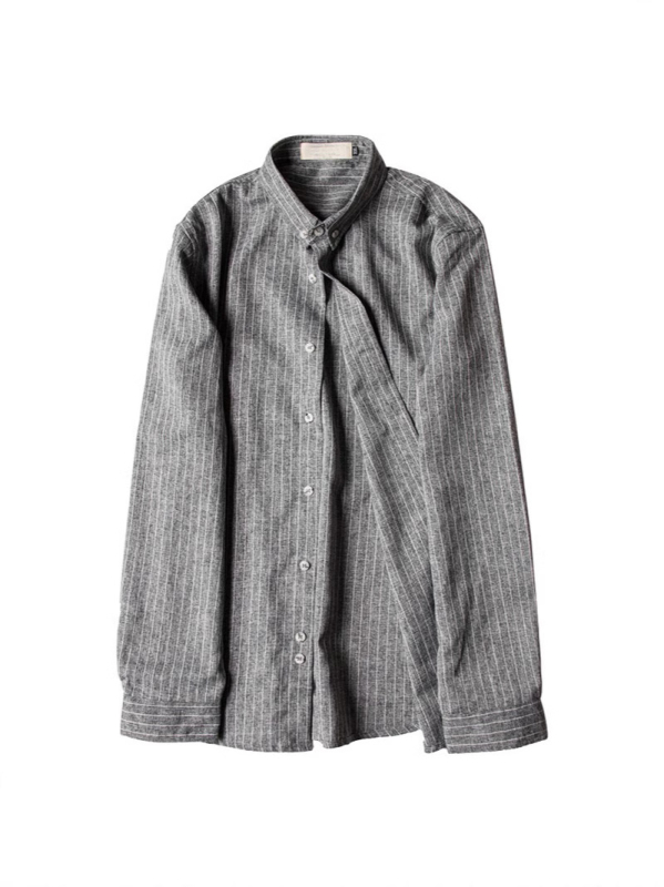 Muška prugasta košulja, retro, slim-fit, dugi rukav, bez glačanja