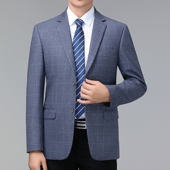 Muško sako od kašmira i vune, jesensko-zimsko, s dva gumba, klasični ovratnik, poliester podstava