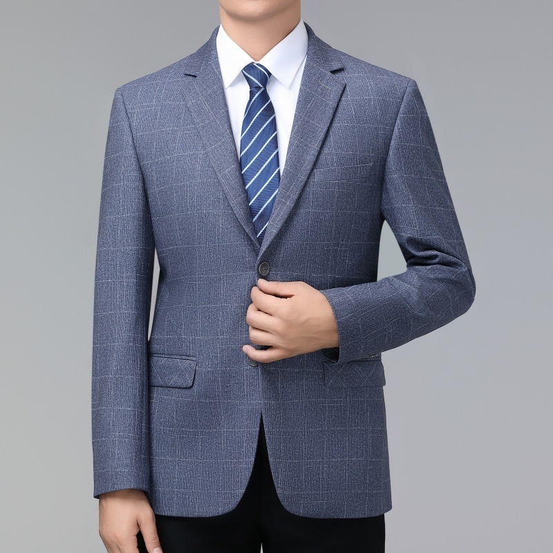 Muško sako od kašmira i vune, jesensko-zimsko, s dva gumba, klasični ovratnik, poliester podstava
