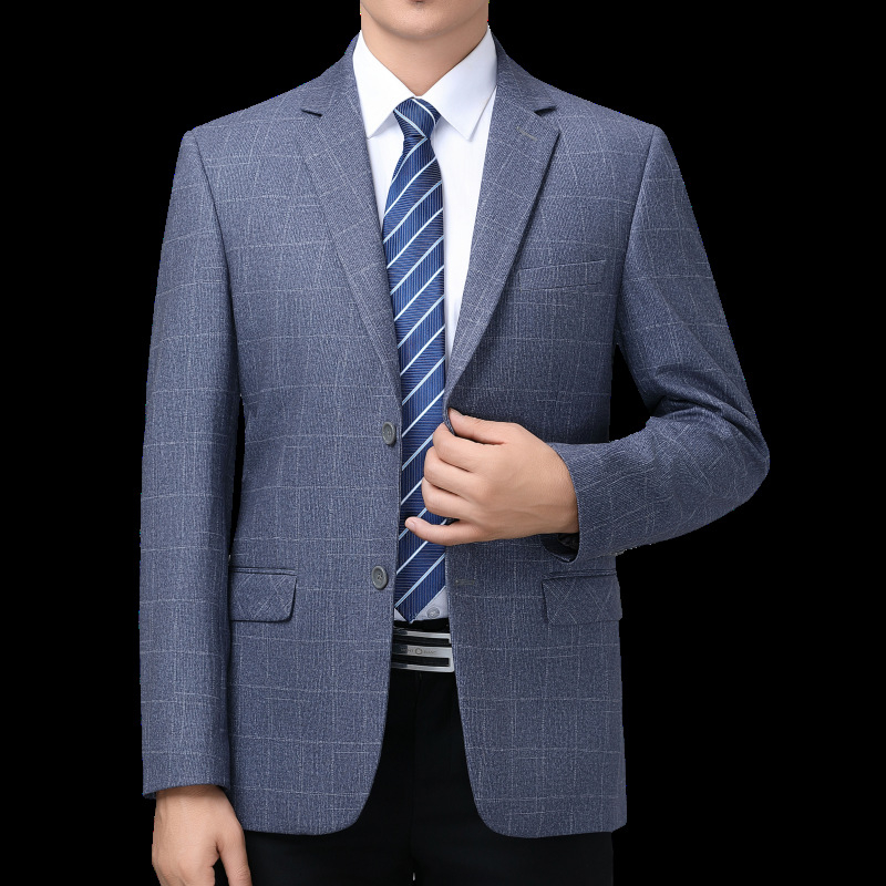 Muško sako od kašmira i vune, jesensko-zimsko, s dva gumba, klasični ovratnik, poliester podstava