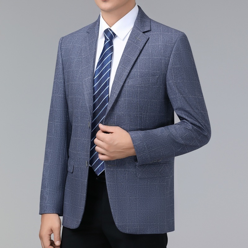 Muško sako od kašmira i vune, jesensko-zimsko, s dva gumba, klasični ovratnik, poliester podstava