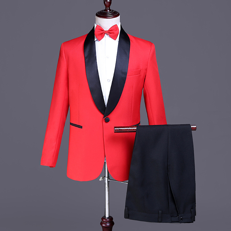 Muški svečani odijelo za prigode, uski kroj, rever ovratnik, glavna tkanina poliester 90%, jedinstven uzorak