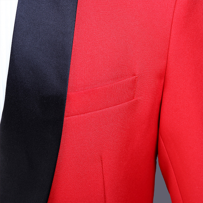 Muški svečani odijelo za prigode, uski kroj, rever ovratnik, glavna tkanina poliester 90%, jedinstven uzorak