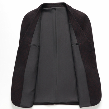Muško sako od vunene smjese, slim-fit kroja, jacquard uzorak i ovratnik