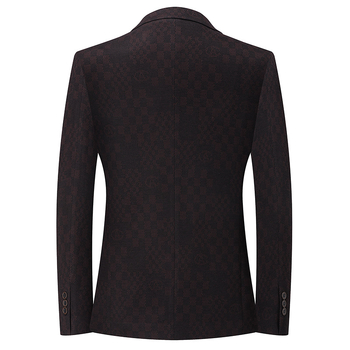 Muško sako od vunene smjese, slim-fit kroja, jacquard uzorak i ovratnik