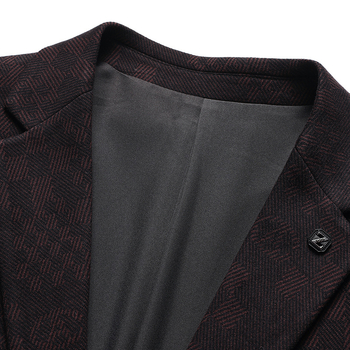 Muško sako od vunene smjese, slim-fit kroja, jacquard uzorak i ovratnik
