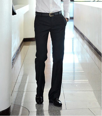 Férfi egyenes szabású nadrág, üzleti öltözködés, poliészter keverék anyag, 70% poliészter, ősz