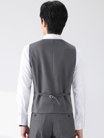 Muški set prsluka za vjenčani kostim - dvostruko kopčanje, rever ovratnik, jedinstven uzorak, korejski stil, slim fit