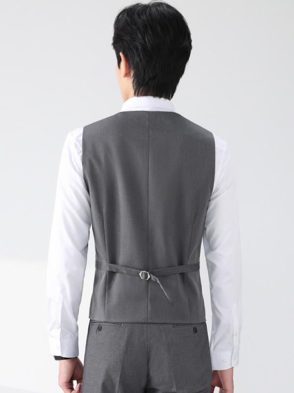 Muški set prsluka za vjenčani kostim - dvostruko kopčanje, rever ovratnik, jedinstven uzorak, korejski stil, slim fit