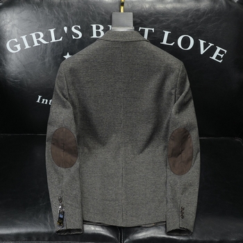 Muško sako slim-fit, s dva gumba, jednoredno kopčanje, ovratnik sakoa, tkanina od pamuka-mješavine s poliesterom, blok uzorak