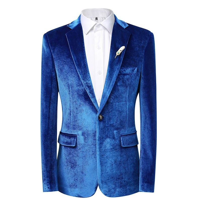 Muški corduroy kostim, opušten kroj, rever, kopčanje s jednim gumbom, ukrasni šav, corduroy tkanina 100% poliester, podstava poliester, jednobojna boja, dugi rukavi, standardna dužina, proljetno-jesenski stil