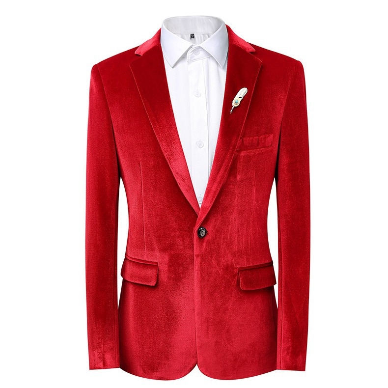 Muški corduroy kostim, opušten kroj, rever, kopčanje s jednim gumbom, ukrasni šav, corduroy tkanina 100% poliester, podstava poliester, jednobojna boja, dugi rukavi, standardna dužina, proljetno-jesenski stil