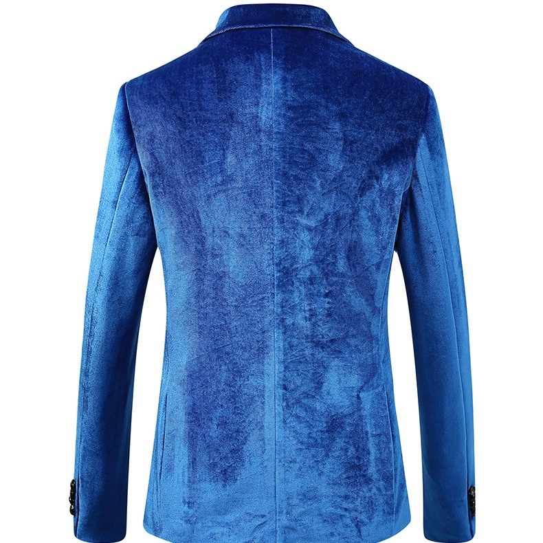 Muški corduroy kostim, opušten kroj, rever, kopčanje s jednim gumbom, ukrasni šav, corduroy tkanina 100% poliester, podstava poliester, jednobojna boja, dugi rukavi, standardna dužina, proljetno-jesenski stil