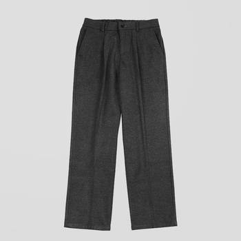 Férfi téli vastagított egyenes szárú nadrág, poliészter anyag, hátul elasztikus derék, üzleti és hétköznapi viselet