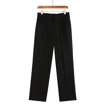 Férfi téli vastagított egyenes szárú nadrág, poliészter anyag, hátul elasztikus derék, üzleti és hétköznapi viselet