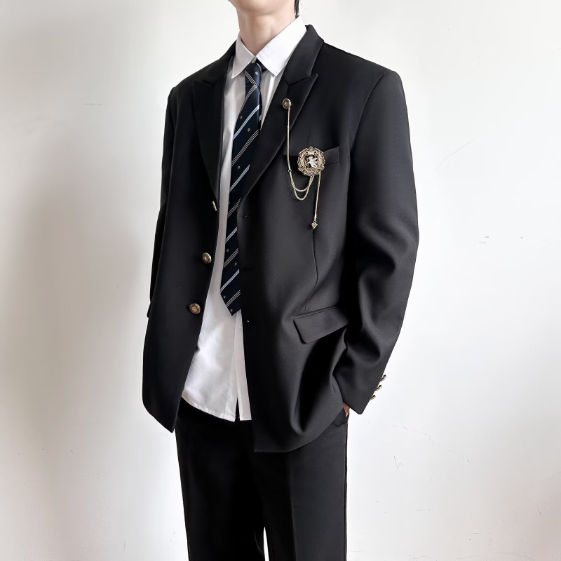 Muško sako ležernog kroja, rever, dvostruko kopčanje, 100% poliester