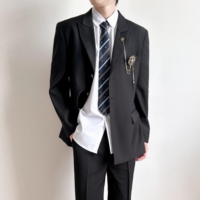 Muško sako ležernog kroja, rever, dvostruko kopčanje, 100% poliester