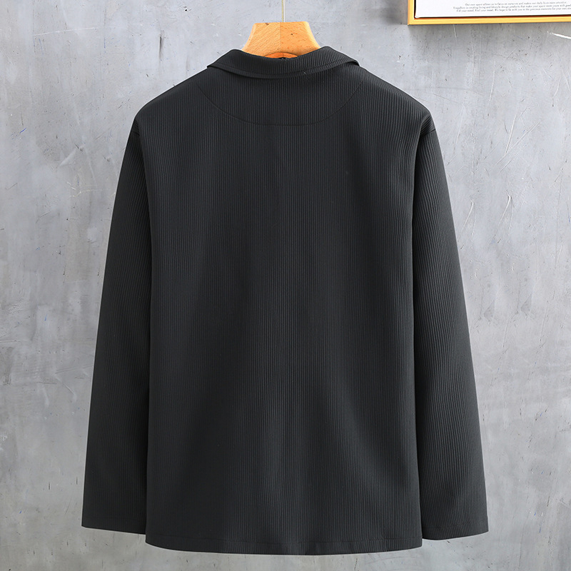Muško sako velike veličine za proljeće i jesen, minimalistički poslovni stil, casual sako, jednobojna boja, prozračan poliester