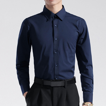 Muška košulja - slim fit, dugi rukavi, kvadratni ovratnik, poslovno-ležerno