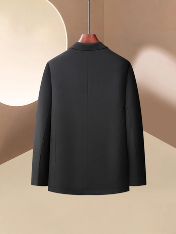 Мъжко костюмно сако с пухена подплата, леко, двубутонно едноредово закопчаване, сако стил, подплата полиестер, смес полиестер-найлон-спандекс, сезон пролет/есен, свободен силует