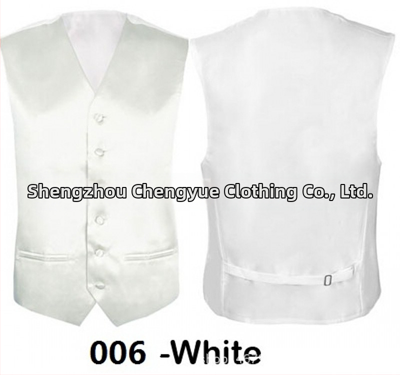 Pánska štíhla vesta z polyesteru, jednobordová, bez goliera, jednobarevná, bez podšívky, vhodná na banket