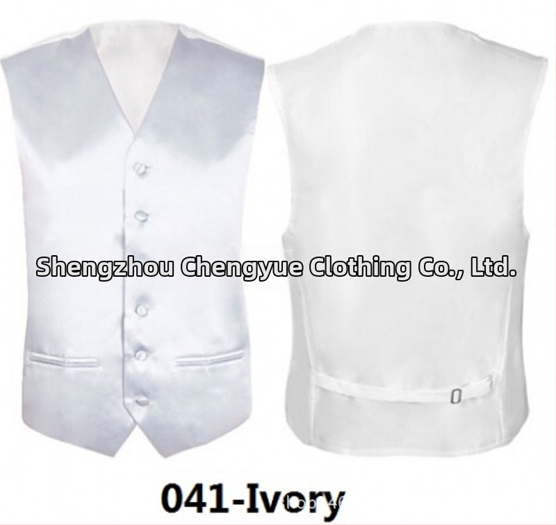 Pánska štíhla vesta z polyesteru, jednobordová, bez goliera, jednobarevná, bez podšívky, vhodná na banket