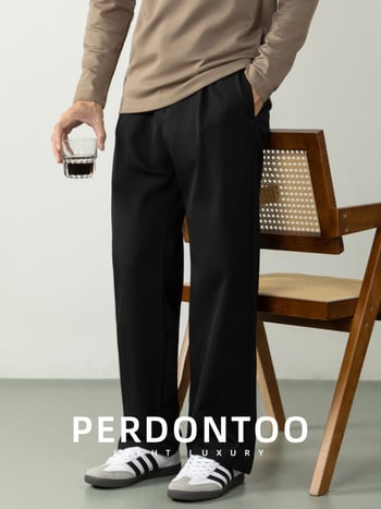 Muške hlače za odijelo - bez peglanja, Slim-Fit, poluelastična struka, ravni kroj, mješavina poliester-viskoza-spandexa