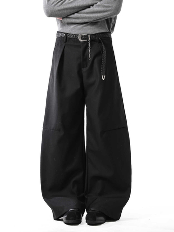 Muške hlače slobodnog kroja, 60% poliesterska smjesa kemijskih vlakana, proljeće–jesen 2025, casual