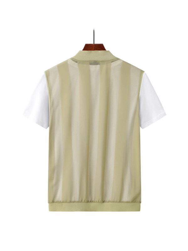 Muška bezrukavna vesta s zatvaračem, slobodan kroj, V-izrez, sportski kardigan stil, 95% poliester mješavina