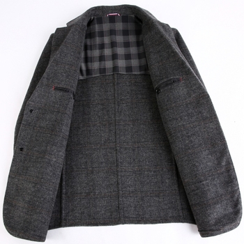 Casual vuneni odijelo za muškarce, bez glačanja, jednopojasno kopčanje s dva gumba, ovratnik odijela