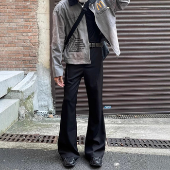 Férfi nadrág – egyenes szabású, poliészter anyagú, nem rugalmas, mindennapi viselet